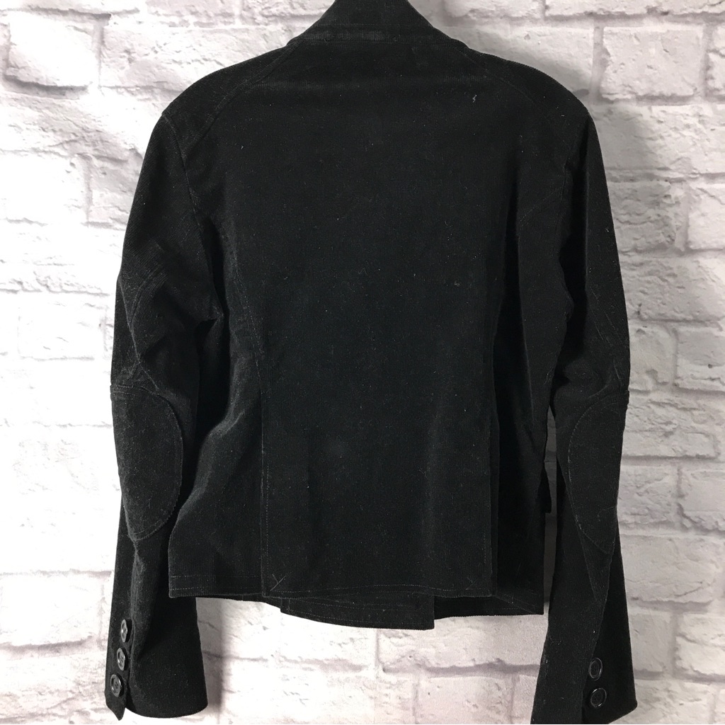 Nw0t Corduroy Elbow Patch Blazer Moda International Double Breasted Coat Vs — image 2 of 8